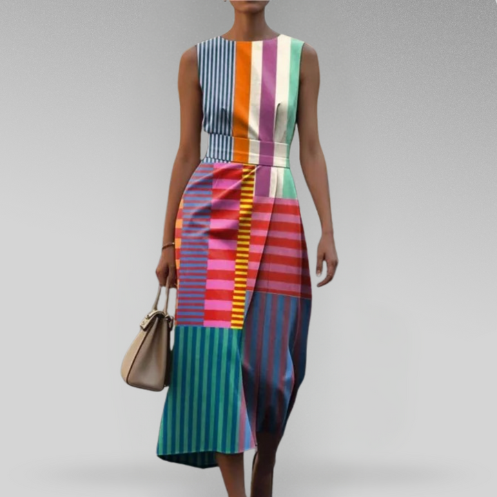 Ferlora™ | Geometric Midi Dress