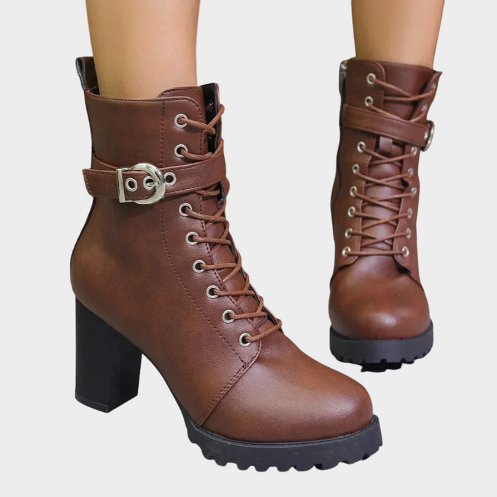 Quinn™ - Flared Heel Ankle Boots
