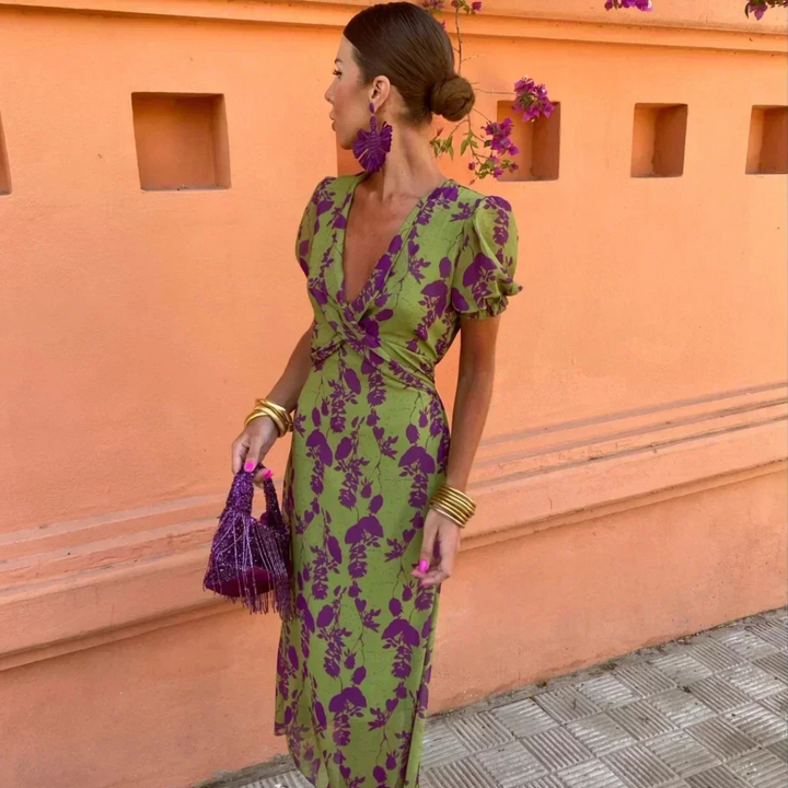 Ferlora™ | Elegant Midi Dress in Soft Tencel Blend