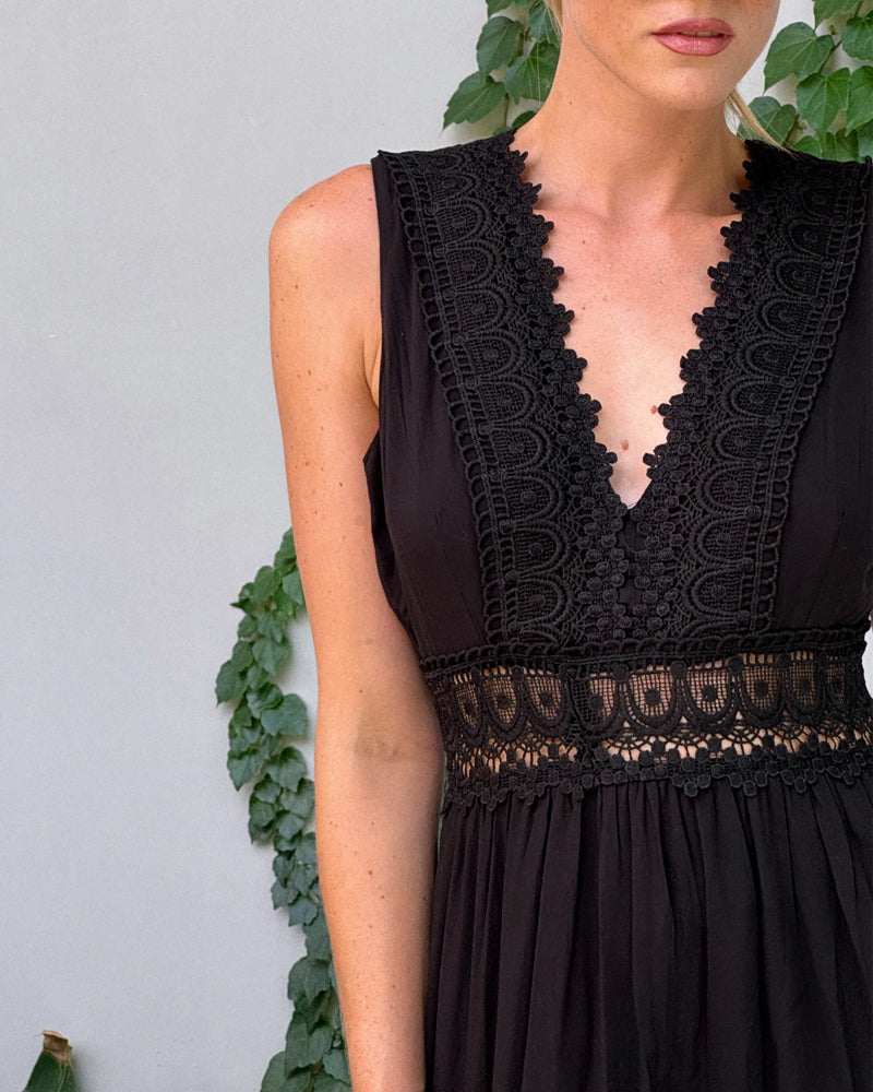 Ferlora™ | Timeless Lace-Detail Summer Dress for Effortless Elegance