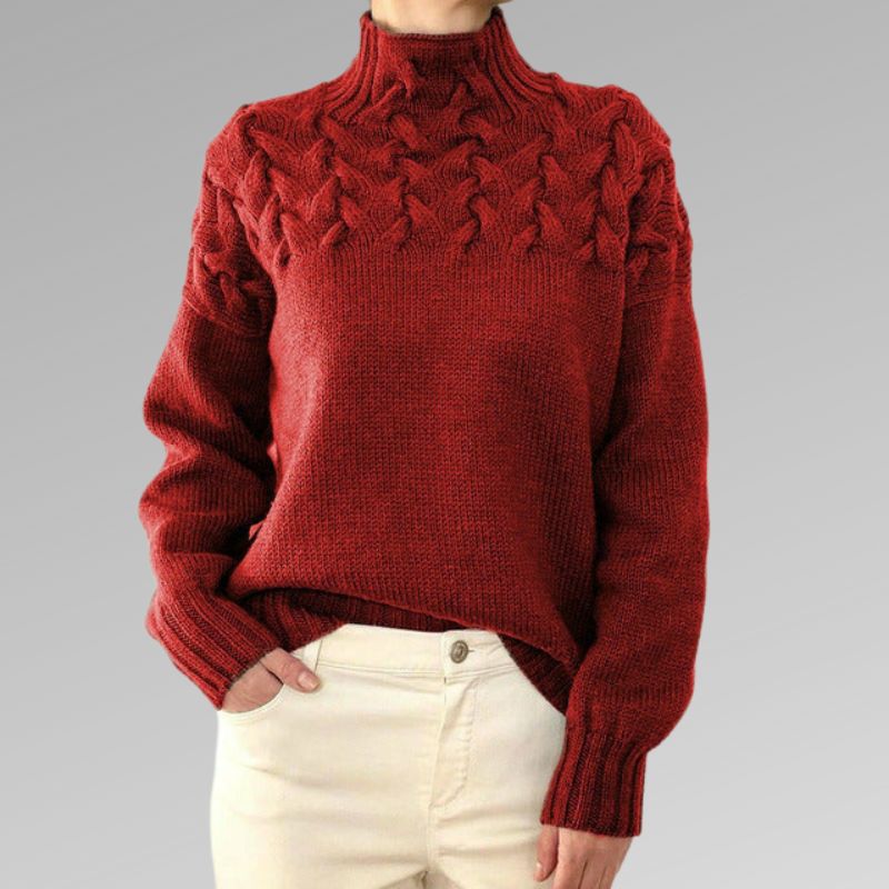 Madison™ - Elegant High Neck Sweater - Ferlora