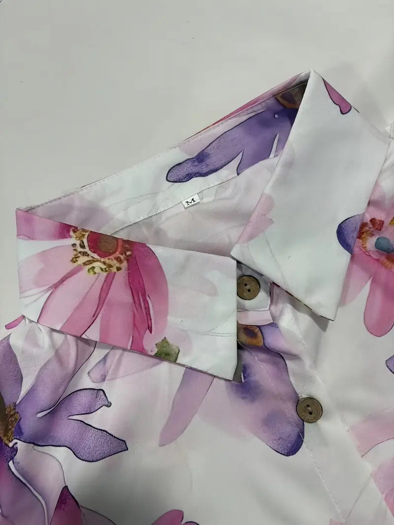 Ferlora™ | Elegant Floral Blouse