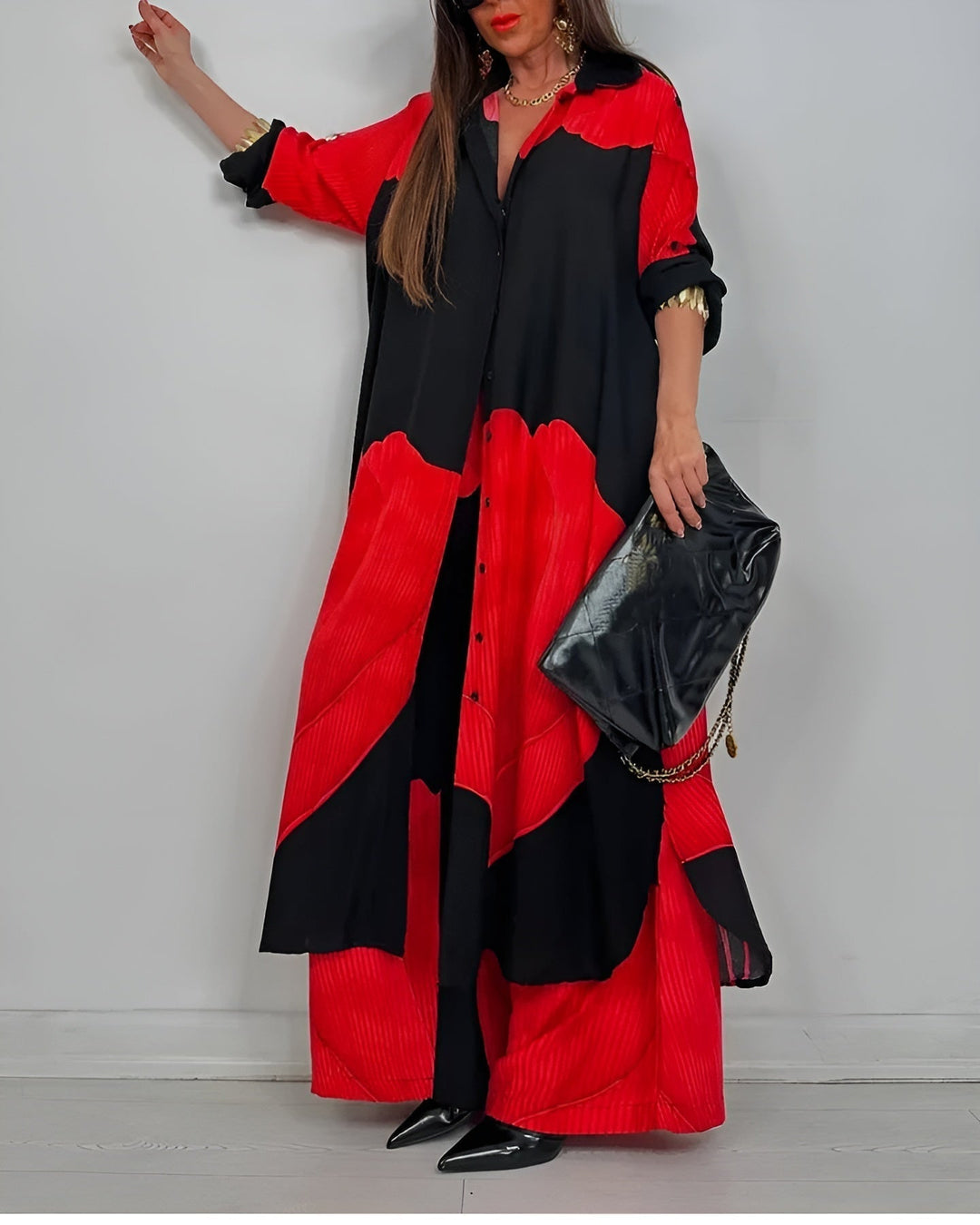Ferlora™ |Effortless Artistic Blouse & Trousers Set