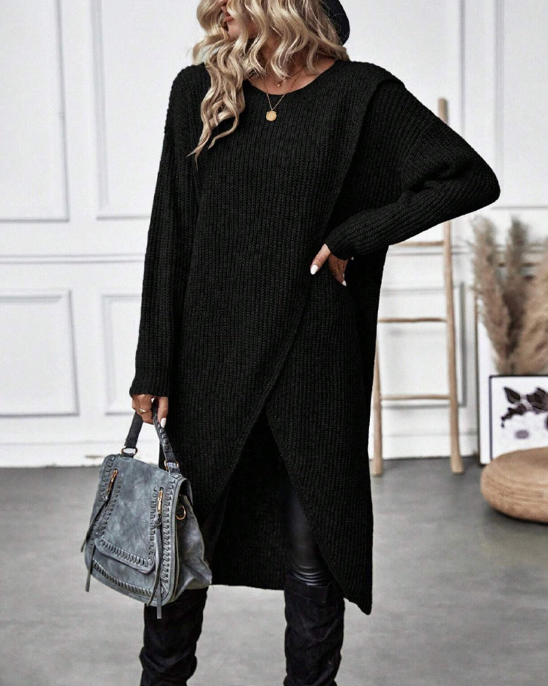 Addison™ - Comfortable Irregular Style Sweater Dress - Ferlora