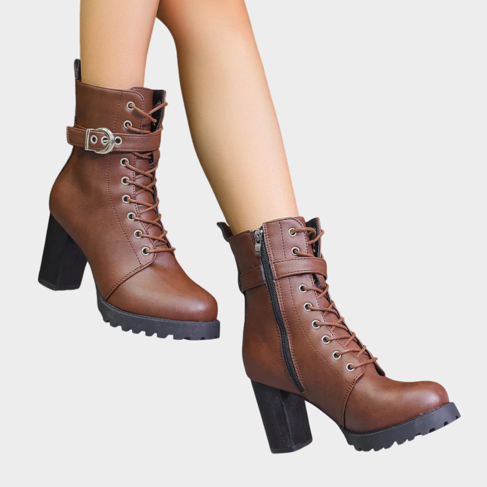 Quinn™ - Flared Heel Ankle Boots