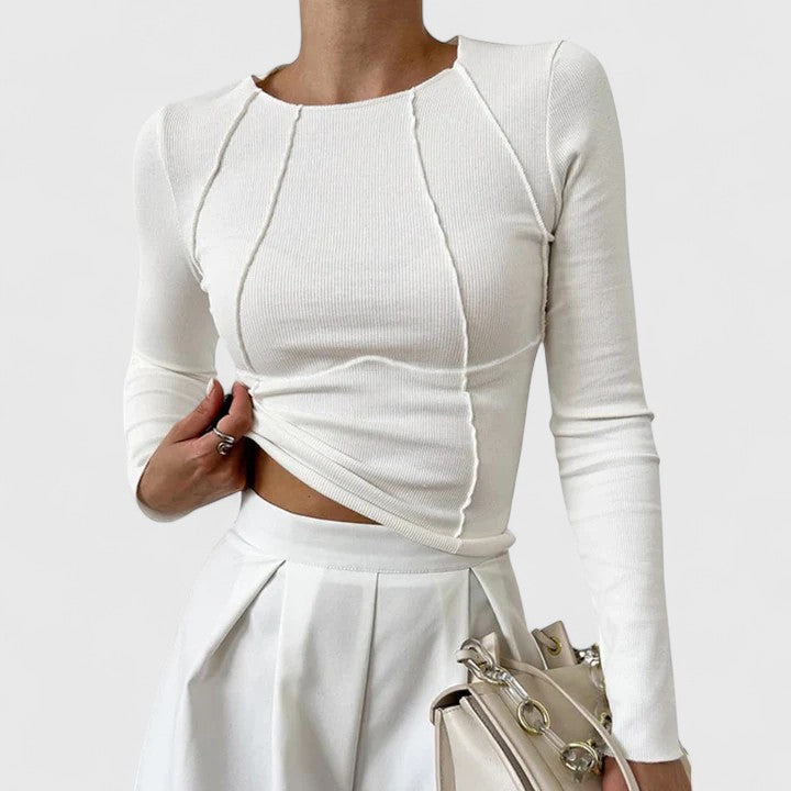Ferlora™ | Flattering Long Sleeve Top for Effortless Everyday Elegance