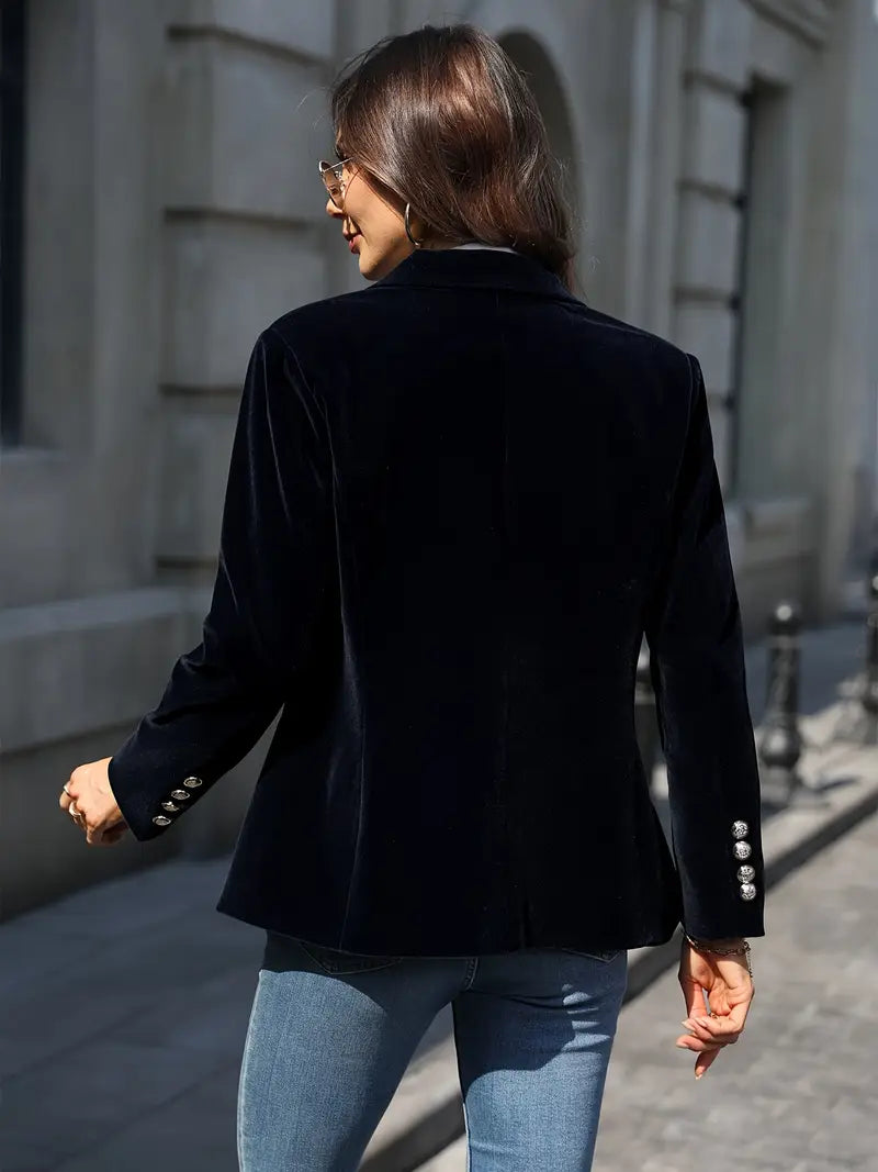 Ferlora™ | Elegant Velvet Blazer for Effortless Seasonal Sophistication