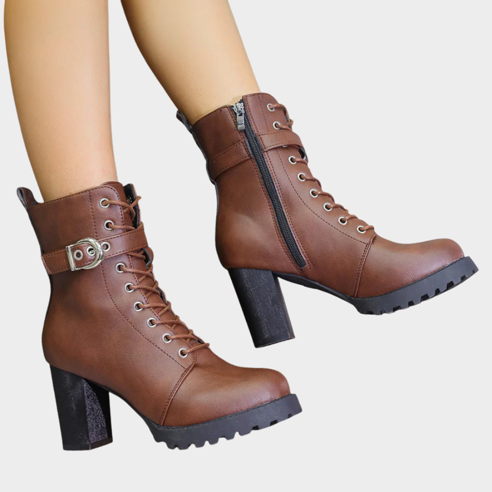 Quinn™ - Flared Heel Ankle Boots