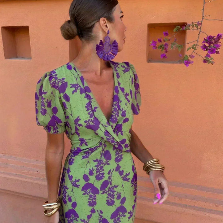 Ferlora™ | Elegant Midi Dress in Soft Tencel Blend
