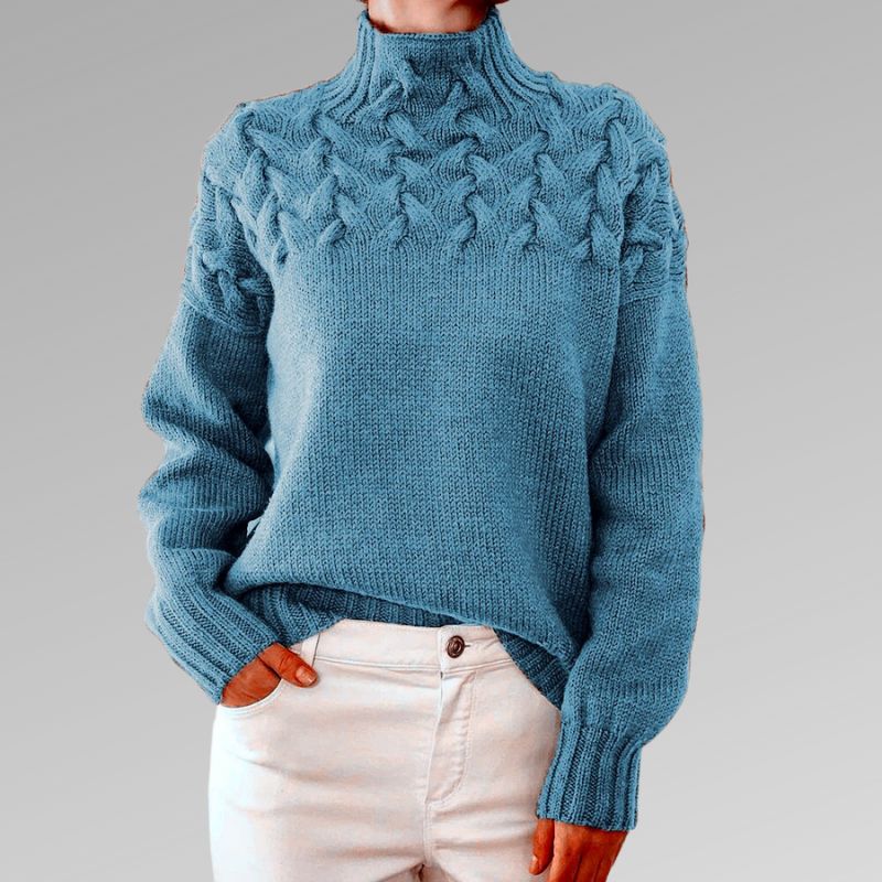 Madison™ - Elegant High Neck Sweater - Ferlora