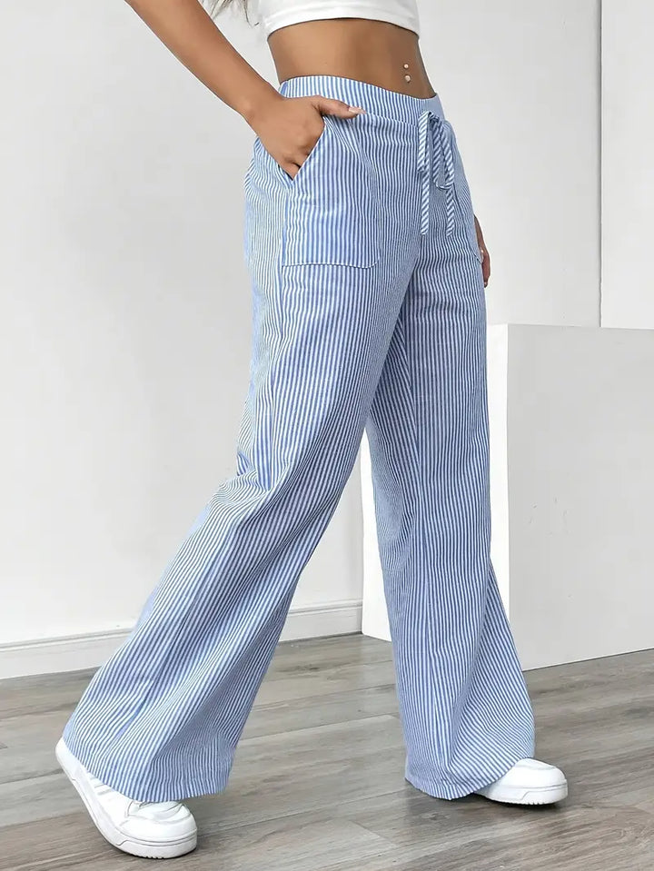 KARINA | STYLISH STRIPED PANTS - Ferlora