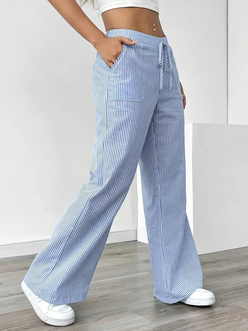 KARINA | STYLISH STRIPED PANTS - Ferlora