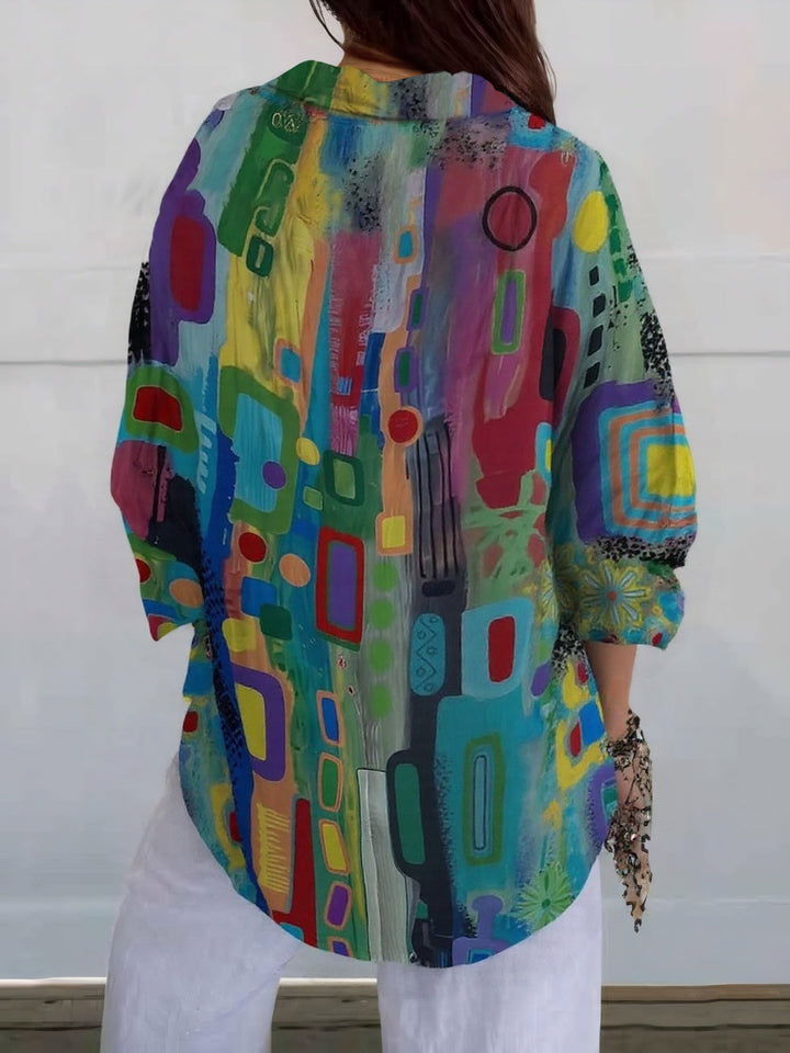 Ferlora™ | Abstract Print Shirt