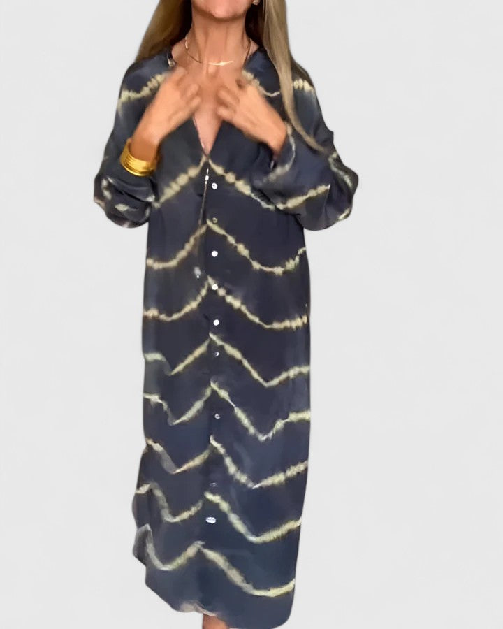 Ferlora™ | Elegant Boho Striped Maxi Dress
