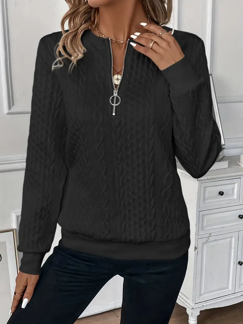 Ferlora™ | Sweater with Zip for Effortless Chic Comfort