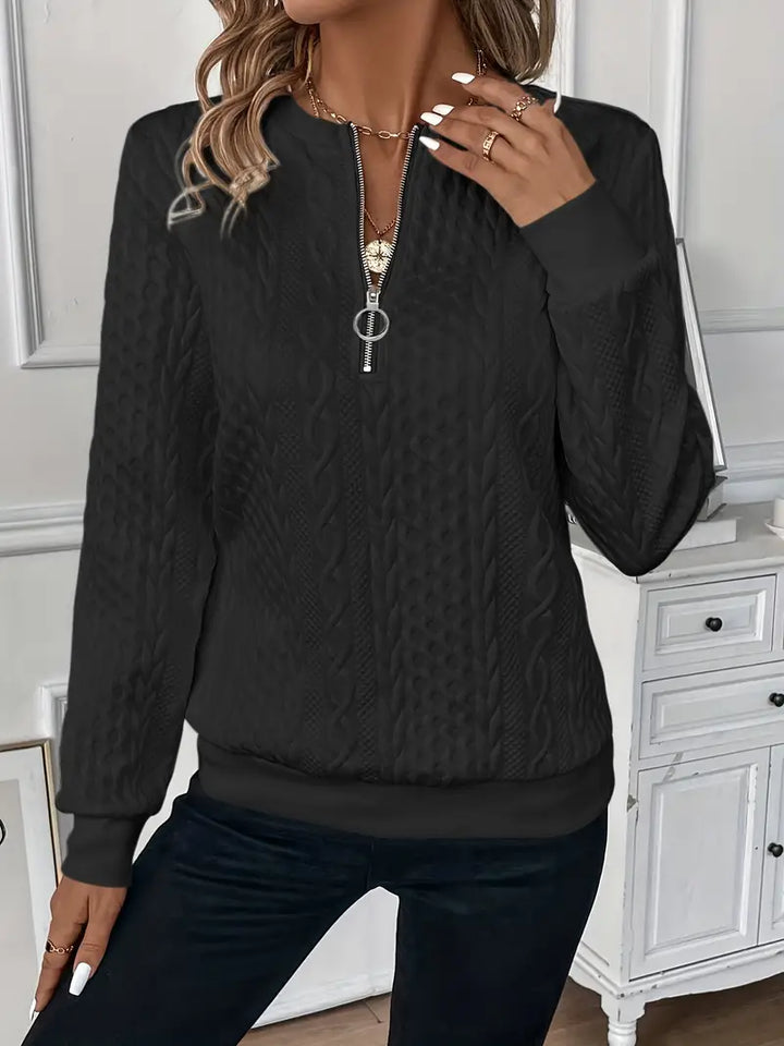 Ferlora™ | Sweater with Zip for Effortless Chic Comfort