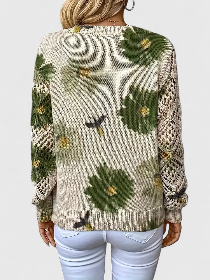 Ferlora™ | Floral Sweater for Timeless Elegance