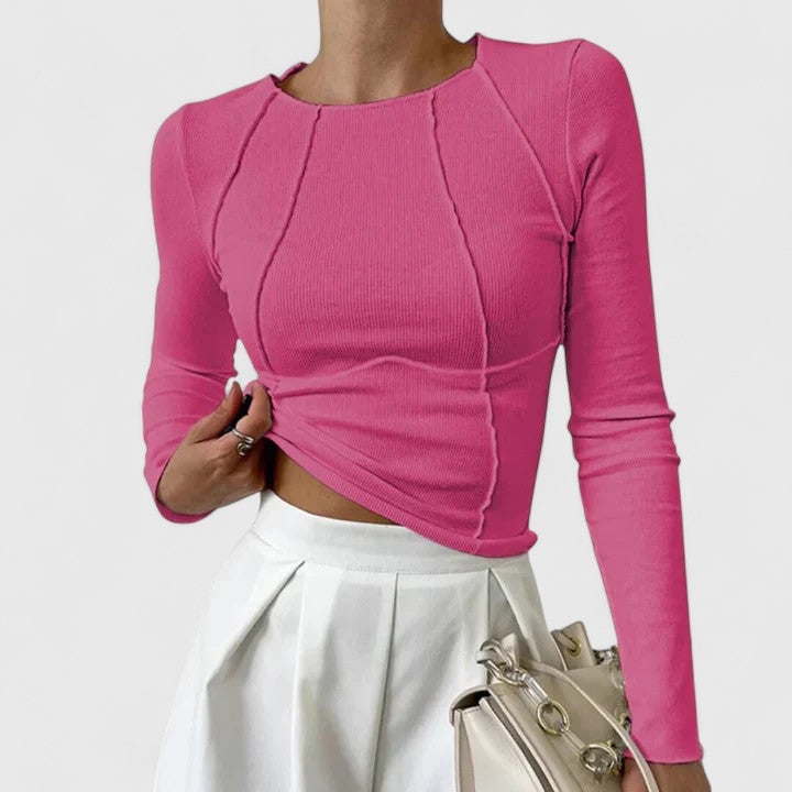 Ferlora™ | Flattering Long Sleeve Top for Effortless Everyday Elegance