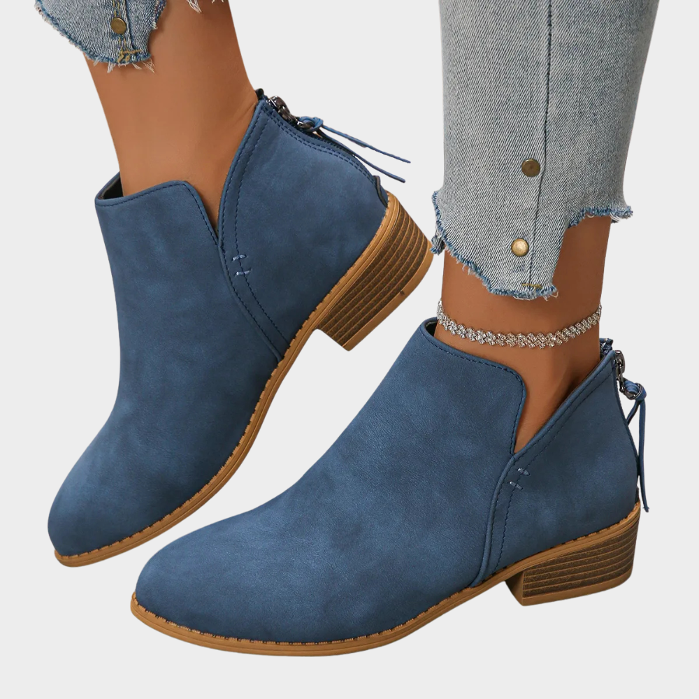 Oakley™ - Low Heel Ankle Boots