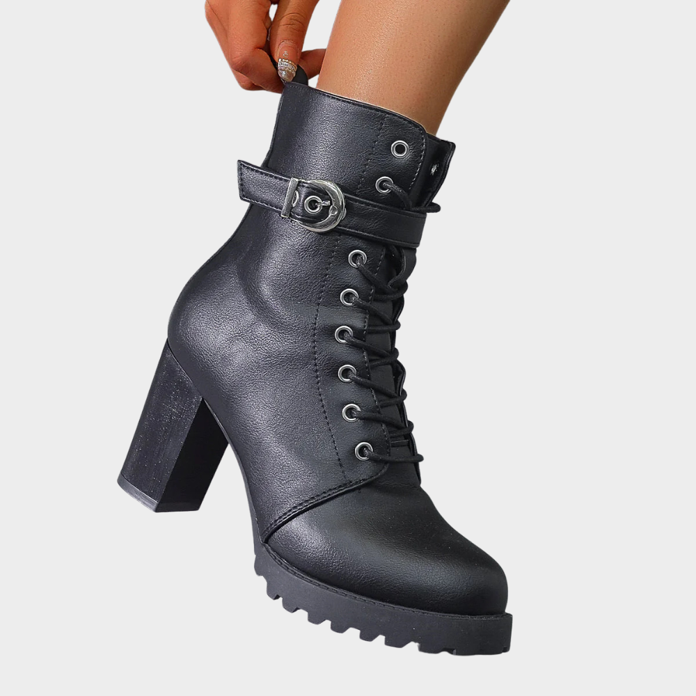 Quinn™ - Flared Heel Ankle Boots