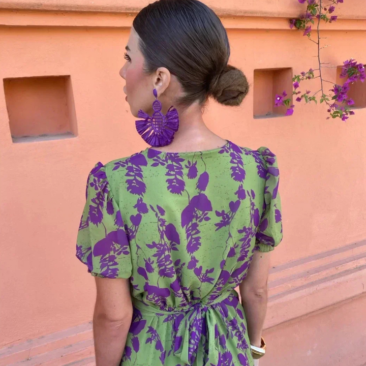 Ferlora™ | Elegant Midi Dress in Soft Tencel Blend
