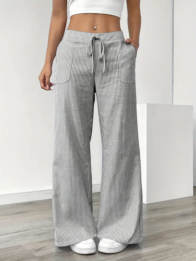 KARINA | STYLISH STRIPED PANTS - Ferlora