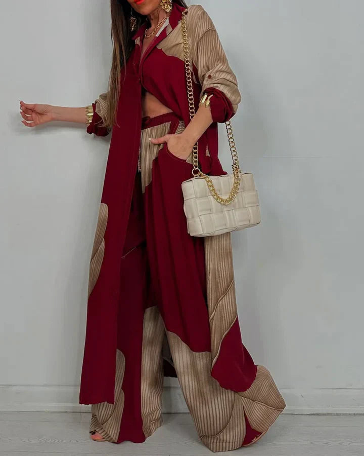 Ferlora™ |Effortless Artistic Blouse & Trousers Set