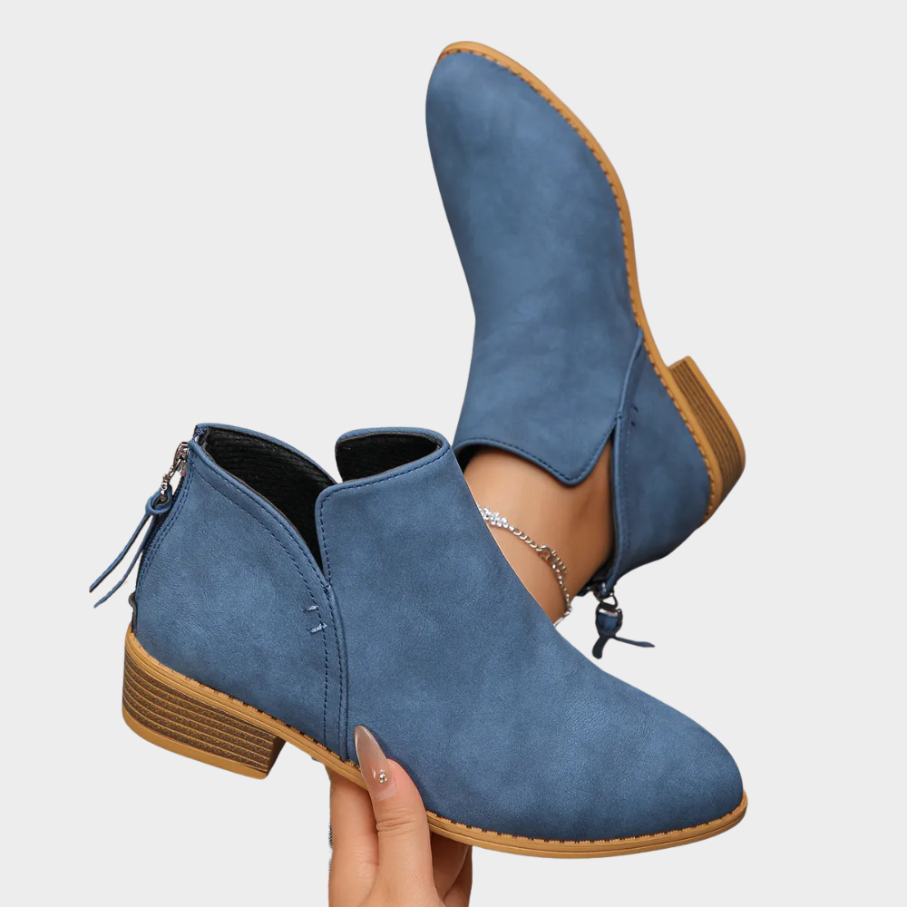 Oakley™ - Low Heel Ankle Boots