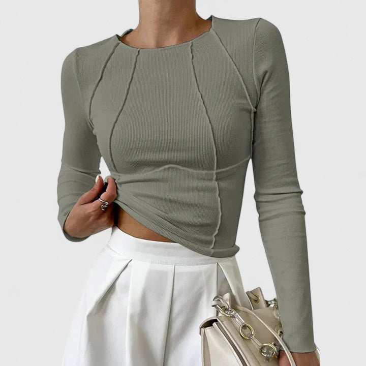 Ferlora™ | Flattering Long Sleeve Top for Effortless Everyday Elegance