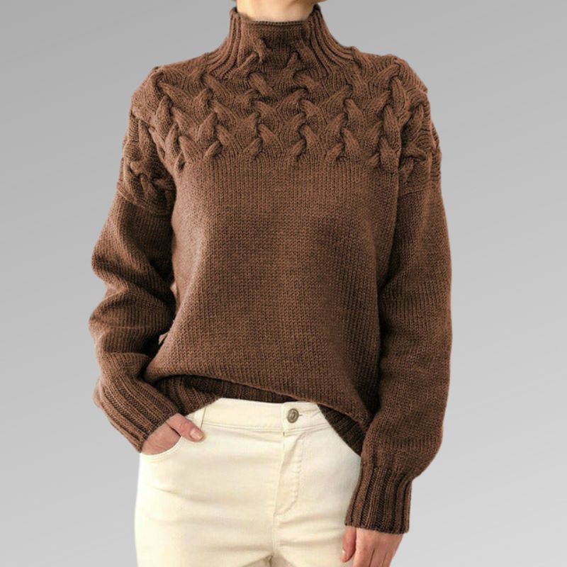 Madison™ - Elegant High Neck Sweater - Ferlora