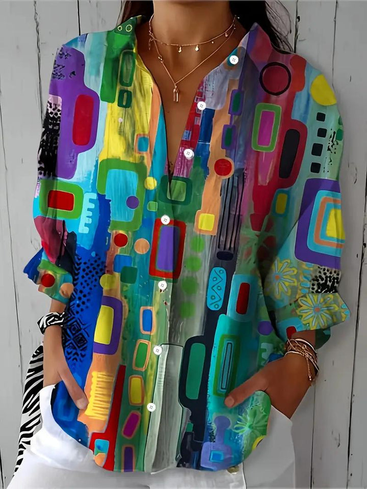 Ferlora™ | Abstract Print Shirt