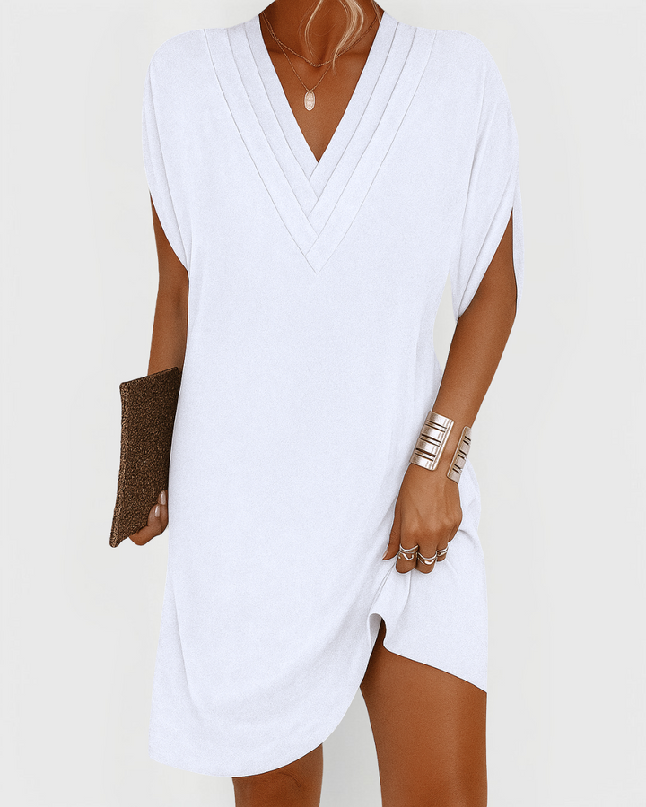 Ferlora™ | Elegant Everyday V-Neck Dress