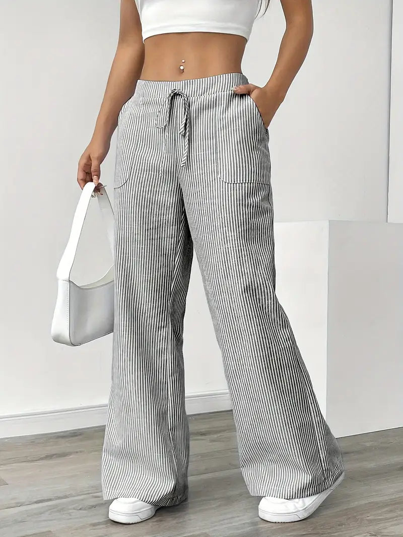 KARINA | STYLISH STRIPED PANTS - Ferlora