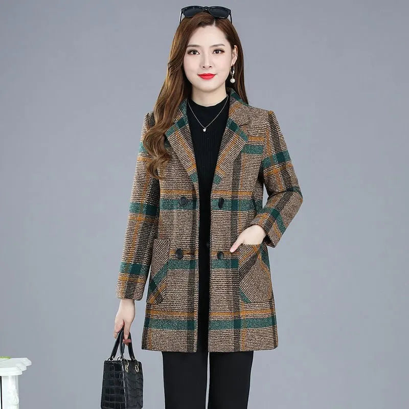 Aubrey™ - Elegant Plaid Blazer - Ferlora