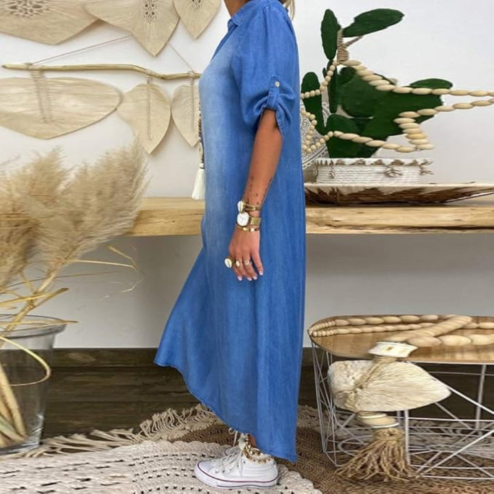 Ferlora™ | Relaxed V-Neck Summer Tunic Dress