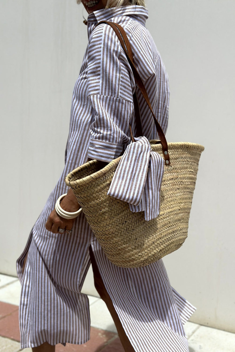 Ferlora™ |Striped Everyday Shirt Dress