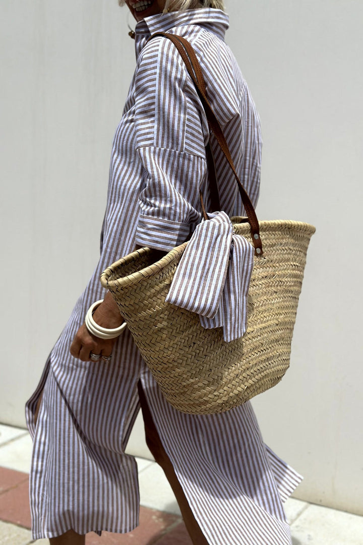 Ferlora™ |Striped Everyday Shirt Dress