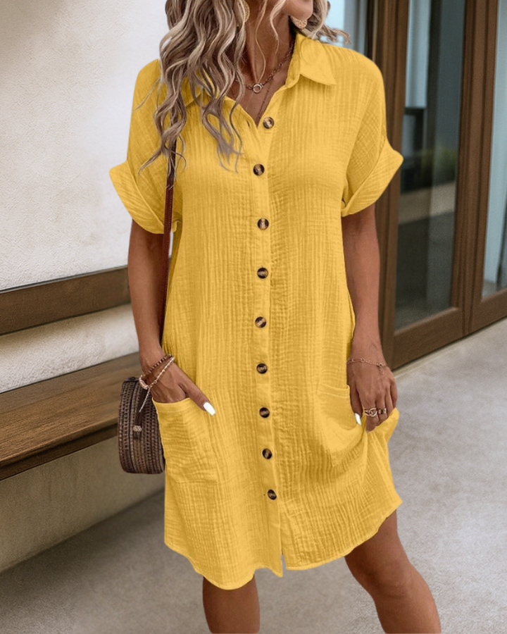 Ferlora™ | Relaxed Shirt Dress for Effortless Summer Comfort