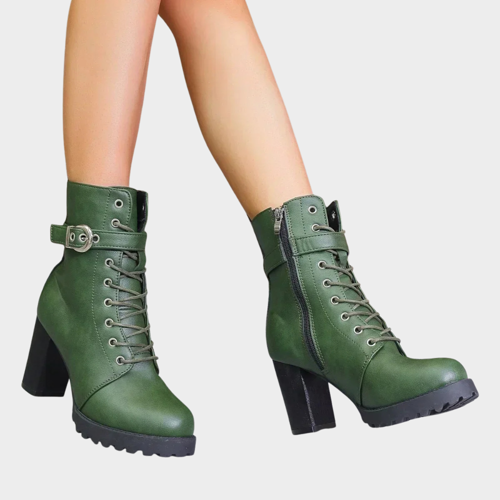 Quinn™ - Flared Heel Ankle Boots