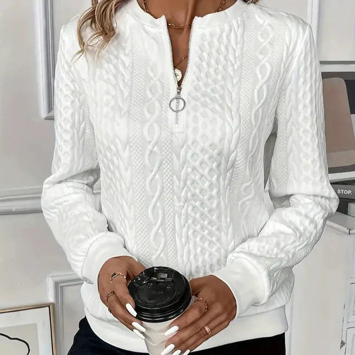 Ferlora™ | Sweater with Zip for Effortless Chic Comfort