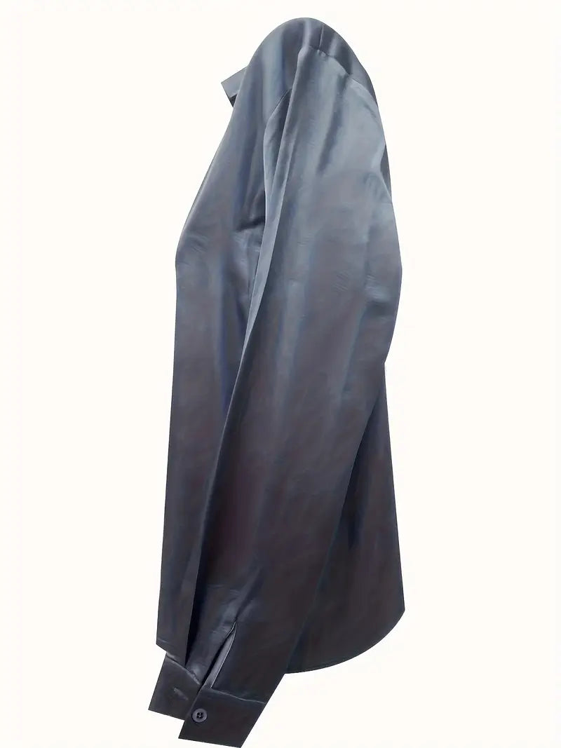 Ferlora™ | Elegant V-Neck Blouse for Day-to-Night Confidence