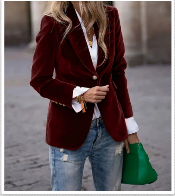 Savannah™ - Elegant Velvet Blazer - Ferlora