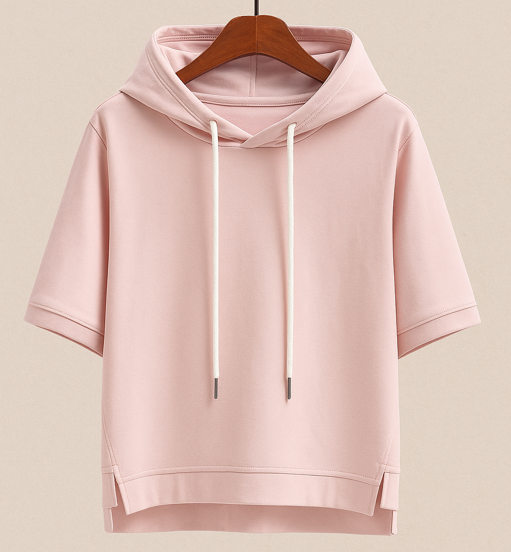 Jane - Short Sleeve Hooded Pullover