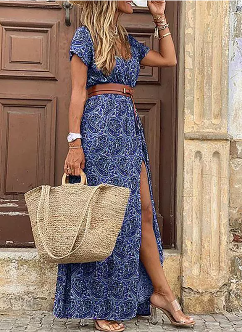 Ferlora™ | Boho Breeze Midi Dress