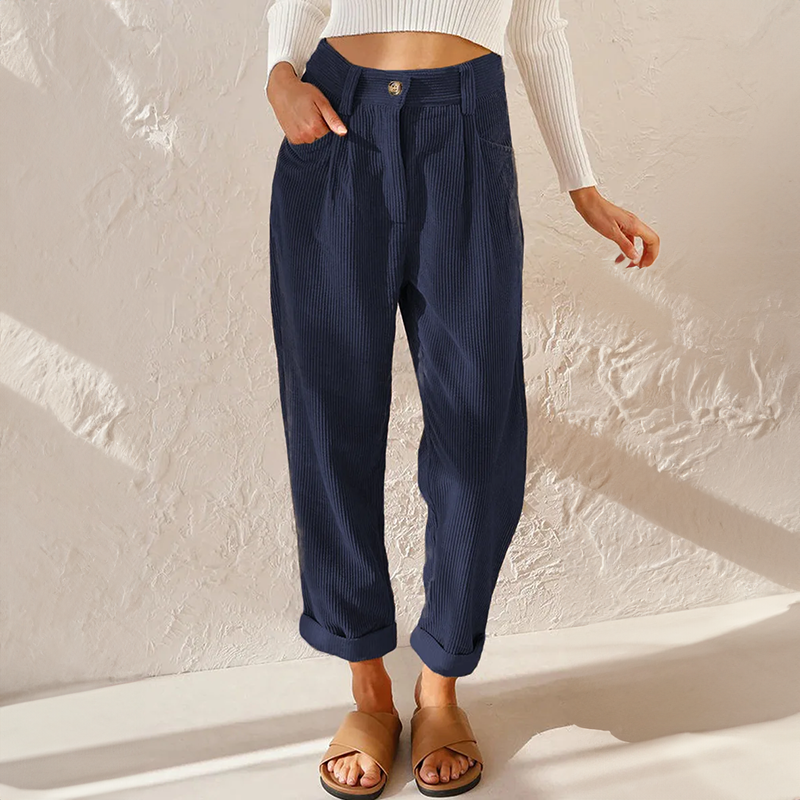 MISTY | COMFORTABLE HIGH-WAIST CORDUROY PANTS - Ferlora