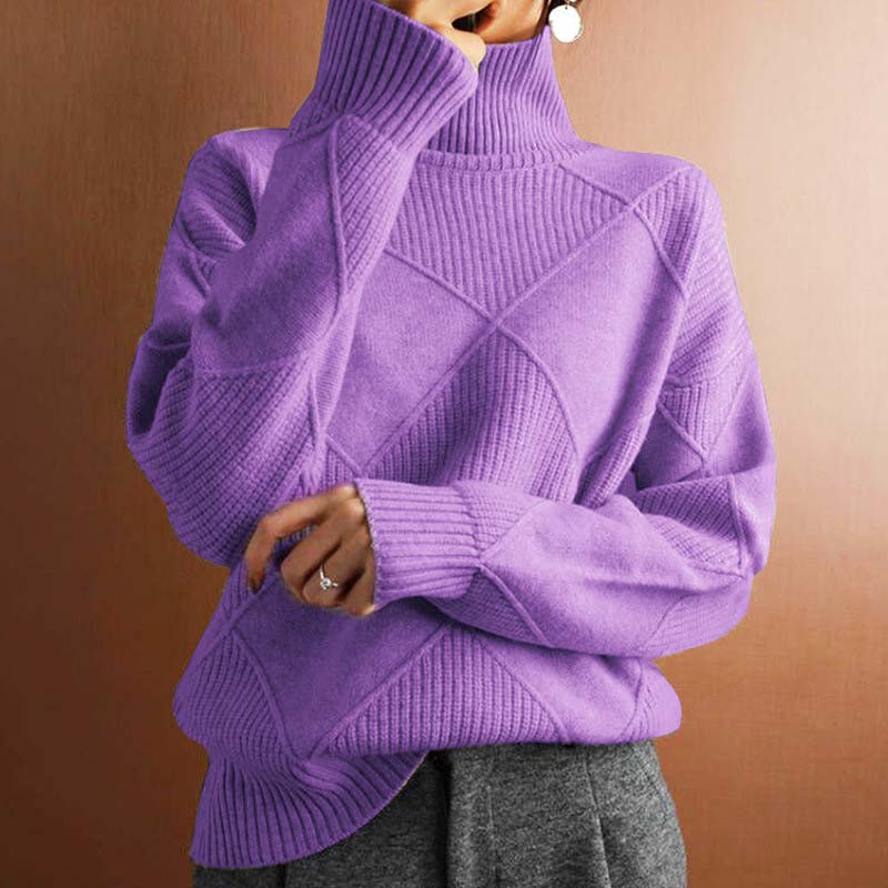 Ferlora™ | Talbot™ Textured Turtleneck Knit Sweater