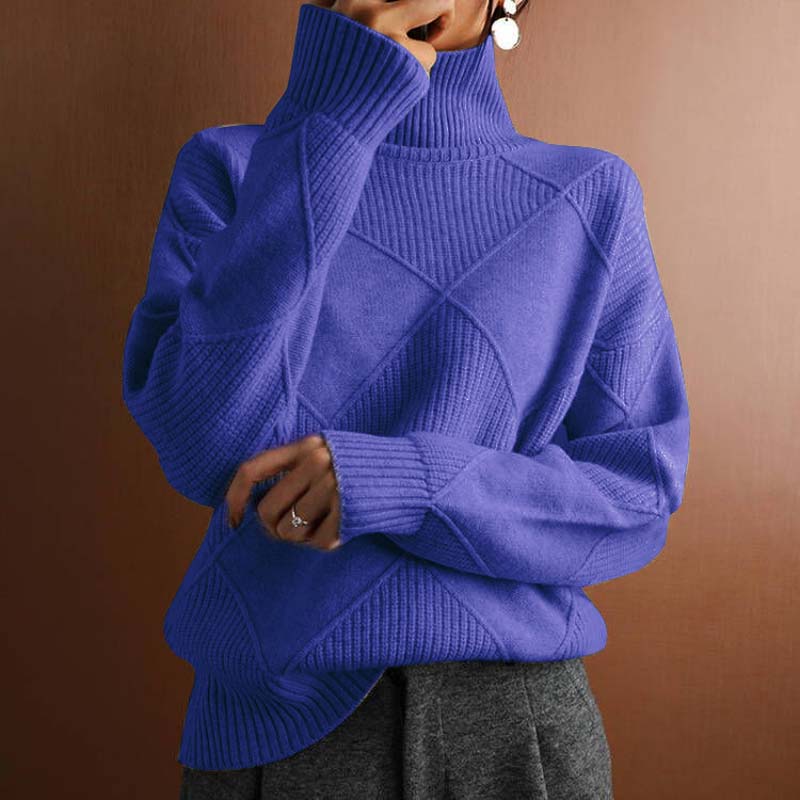 Ferlora™ | Talbot™ Textured Turtleneck Knit Sweater