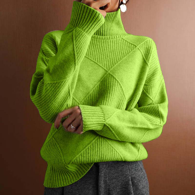 Ferlora™ | Talbot™ Textured Turtleneck Knit Sweater