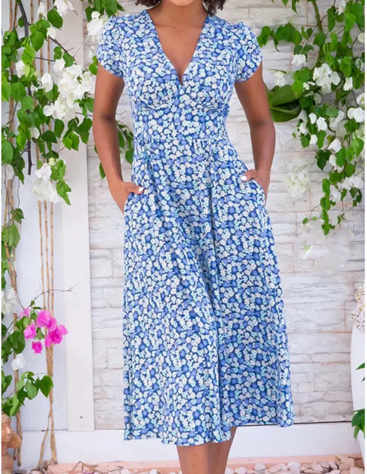 Ferlora™ | Lightweight Midi Dress With Pockets