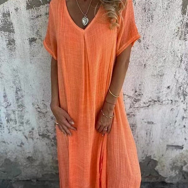 Ferlora™ | Loose-Fit V-Neck Summer Dress
